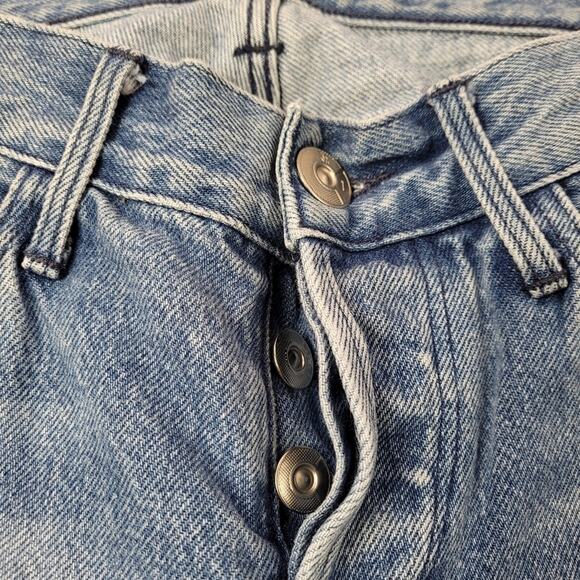 3x1 NYC Boho Fringed Straight Crop Ankle Jeans Stella Wash size 25 - Picture 7 of 13